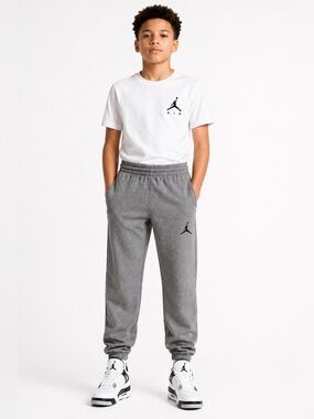 Michael Jordan Grey Jumpman Dri-Fit Joggers - Track pants - Boys 10-12yrs